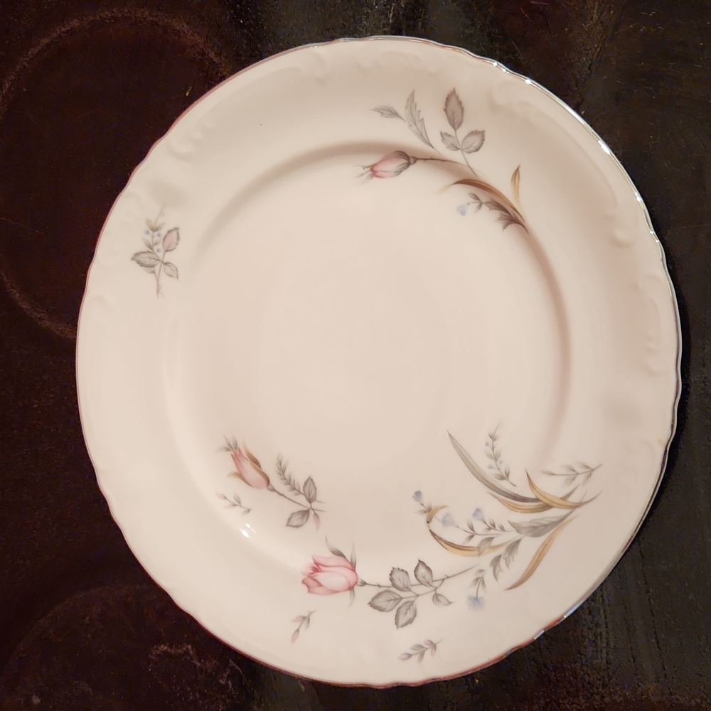 2 Three Castle China "WILD ROSE" DINNER PLATES